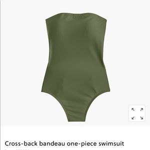 JCrew Cross Back bandeau one-piece swimsuit
